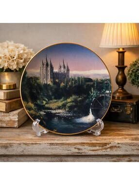 Salt Lake Temple Plate | City Creek Temple Dedication 1893 | LDS Limited Edition